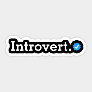 Verified Introvert Sticker